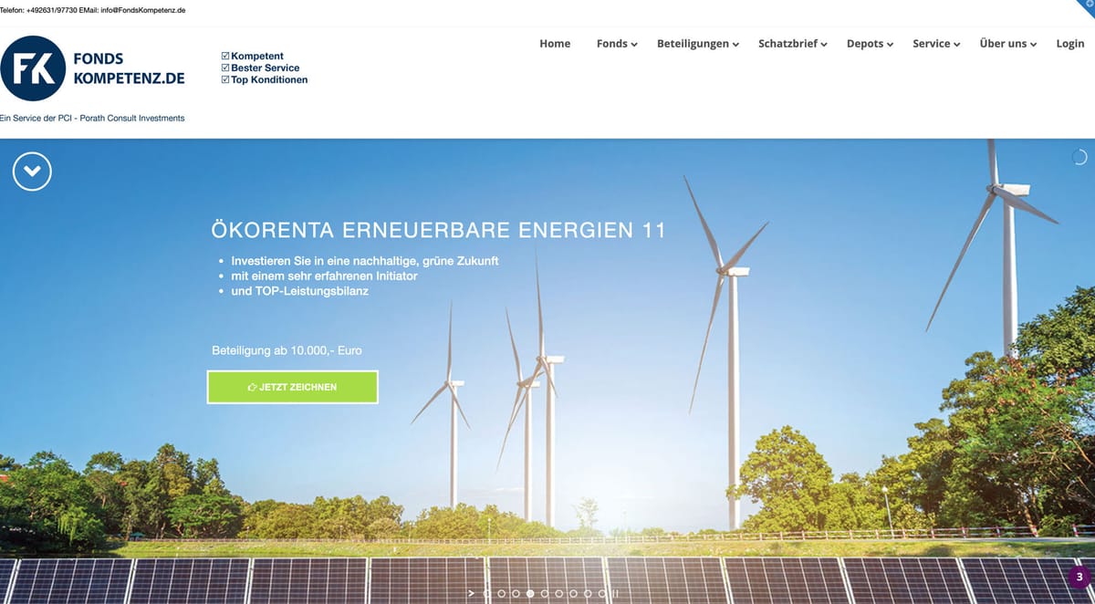 Website von Fondskompetenz