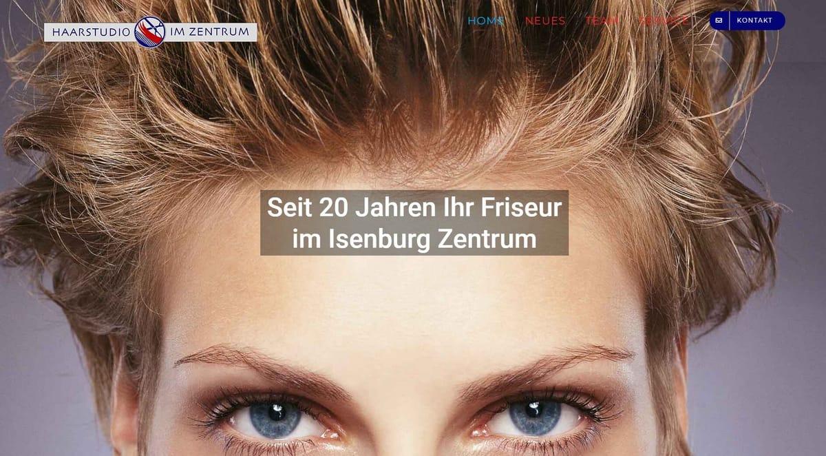 Website von Haarstudio Isenburg