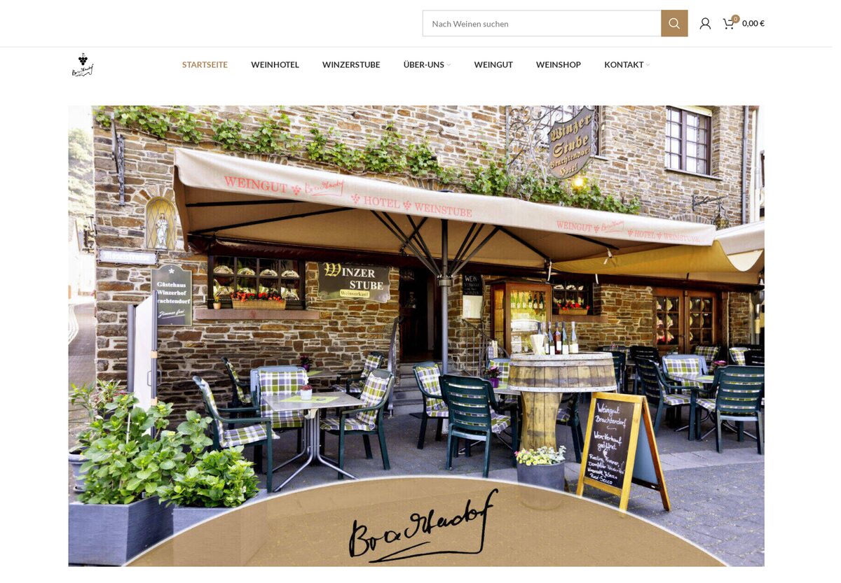 Website von Winzerhof Brachtendorf